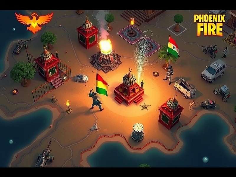 Phoenix Fire gameplay screenshot showing battle royale action